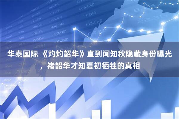 华泰国际 《灼灼韶华》直到闻知秋隐藏身份曝光，褚韶华才知夏初牺牲的真相